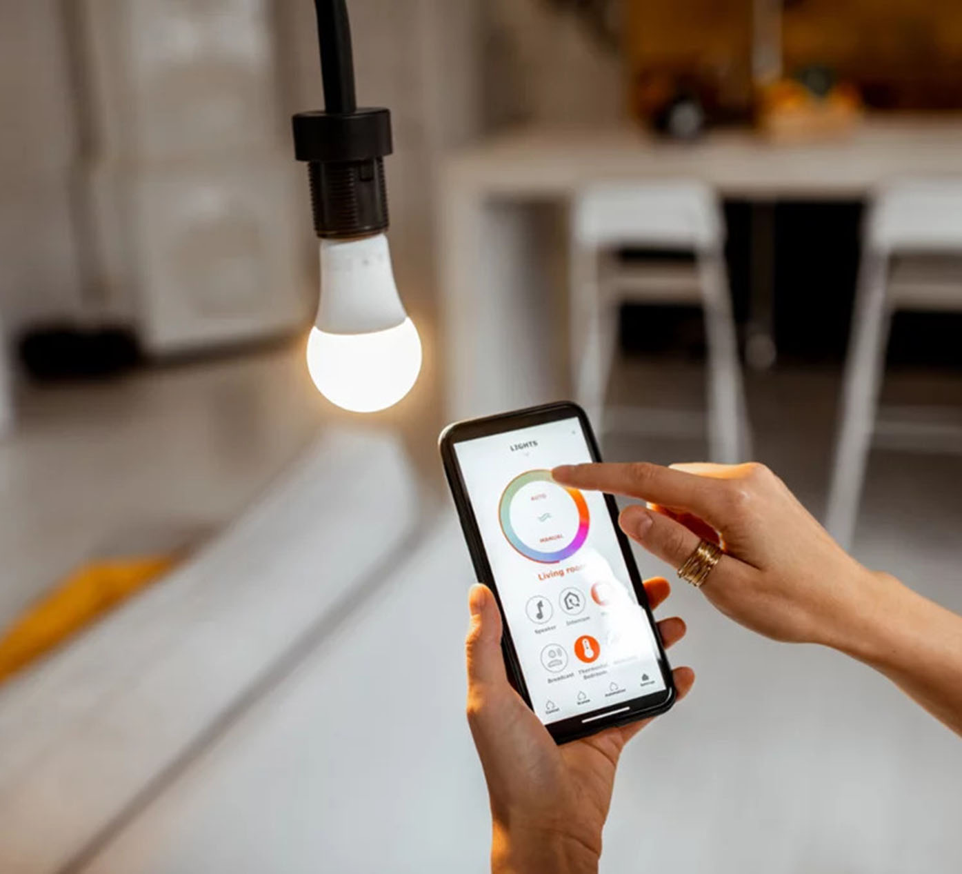 Smart lighting installation in Toronto home