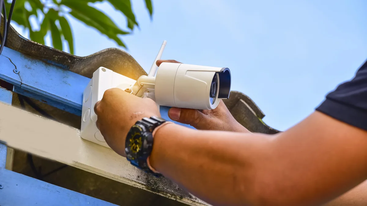 Security camera installation on a Mississauga home