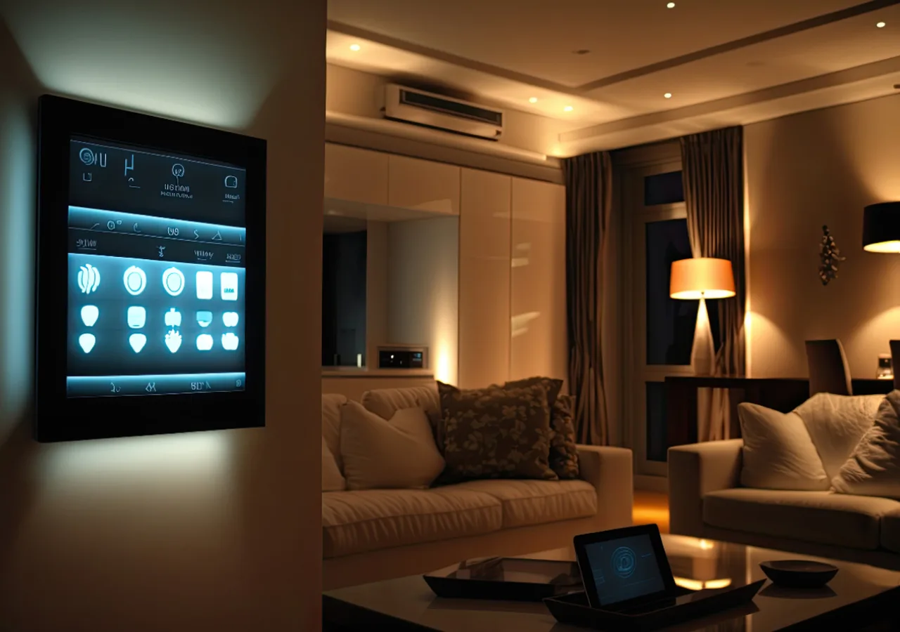 Smart home control panel installed by True Guard in a Toronto living room