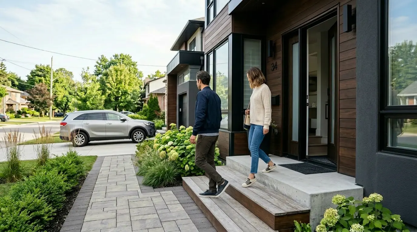 Leaving Home automation scene — smart home security activation in Mississauga