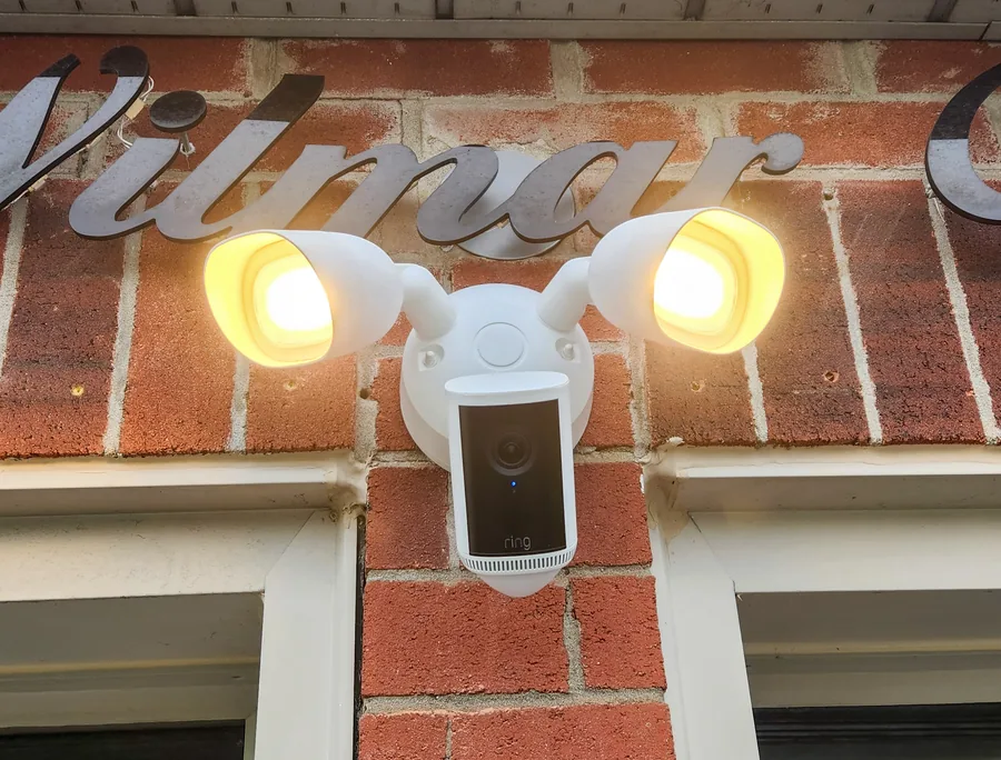 Floodlight camera installation